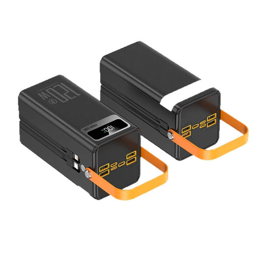 120W Fast Charging Power Bank with Built-in Cable